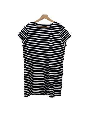 Missguided Black & White Striped Summer Short Dress w/Pockets sz 14